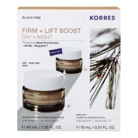 Korres Promo Black Pine Day Cream Dry Skin 40ml & Night Cream 15ml