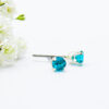 EAR SENSE Υποαλλεργικά σκουλαρίκια ES12 December Birthstone Earrings 1ζεύγος Blue