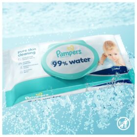 PAMPERS WIPES AQUA 99% WATER 6X3X60(2+1)