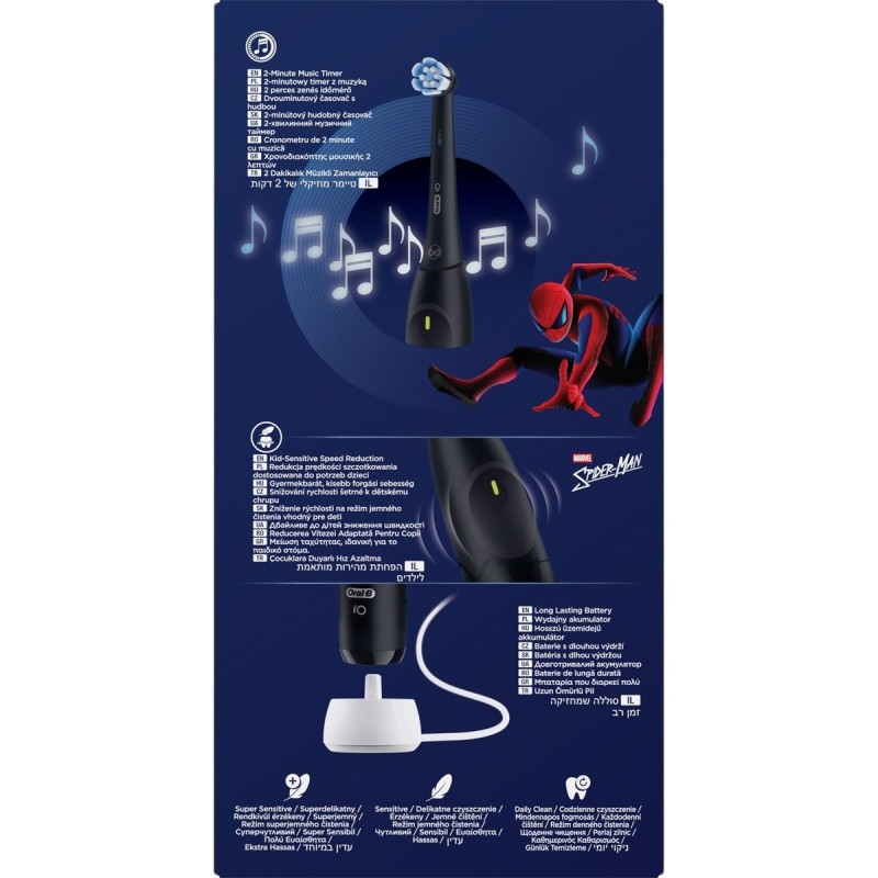 Oral-B iO Kids Spider-Man Black Παιδική Ηλεκτρική Οδοντόβουρτσα 1τμχ