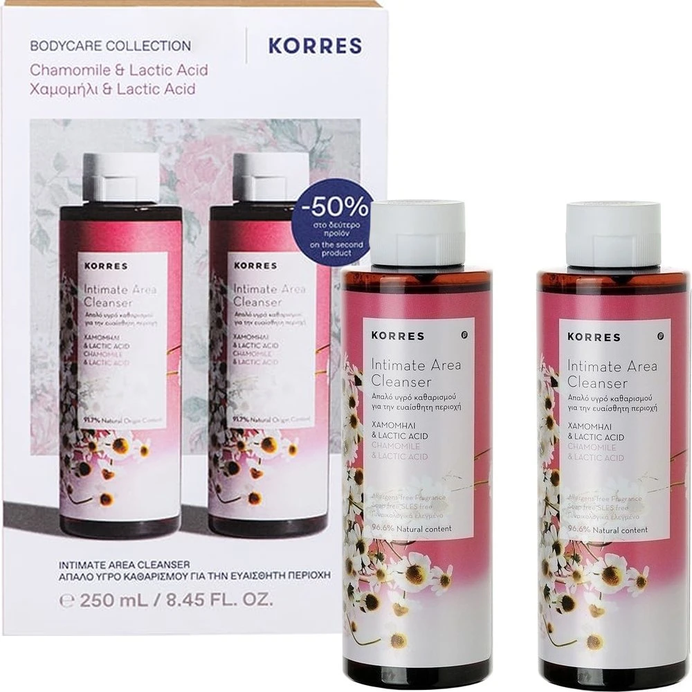 Korres Promo Intimate Area Cleanser 500ml (2x250ml)