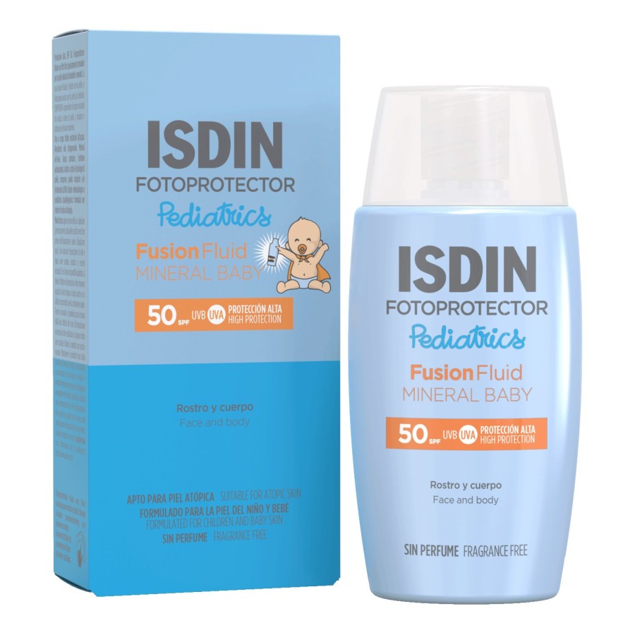ISDIN Fotoprotector Pediatrics Fusion Fluid Mineral Baby SPF50 Βρεφικό Αντηλιακό από 6m+, 50ml