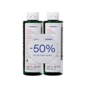 Κorres Promo Σαμπουάν με Κυστίνη & Γλυκοπρωτεΐνες κατά της Τριχόπτωσης για Γυναίκες 2x250ml