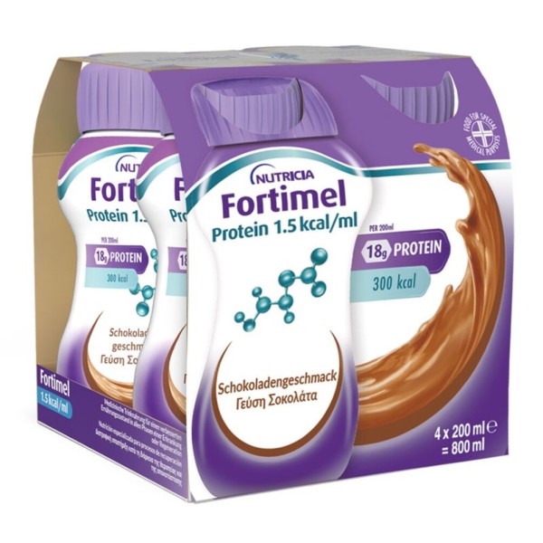 Nutricia Fortimel Protein με Γεύση Σοκολάτα, 4x200ml