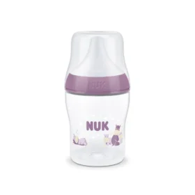 Nuk πλαστικό μπιμπερό με θηλή σιλικόνης perfect match temperature control 0m+ 150ml hippo