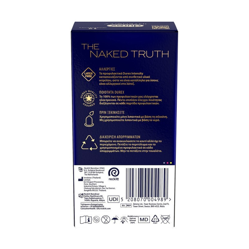 Durex Προφυλακτικά Intensity Regular 12τμχ 56mm